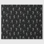 Halloween Dancing Skeletons Cadeaupapier (Vlak)