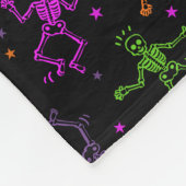 Halloween Dancing Skeletons Fleece Deken (Hoek)