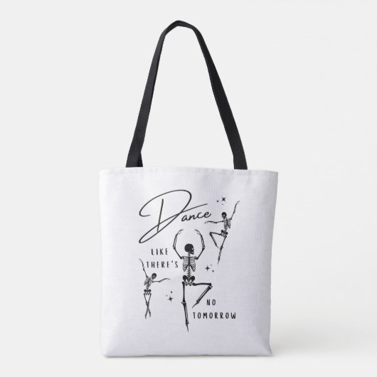 Halloween Dancing Skeletons Funny Tote Bag (Achterkant)