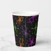 Halloween Dancing Skeletons Papieren Bekers (Rechts)