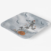 Halloween Dancing Skeletons Party Papieren Bordje (Gebogen)