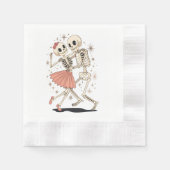 Halloween Dancing Skeletons, Retro Skeleton Servet (Voorkant)