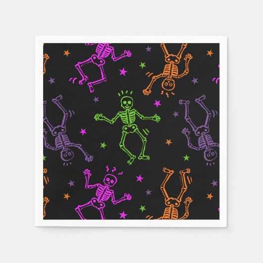 Halloween Dancing Skeletons Servetten (Voorkant)