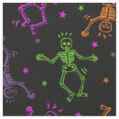 Halloween Dancing Skeletons Stof (Close Up)