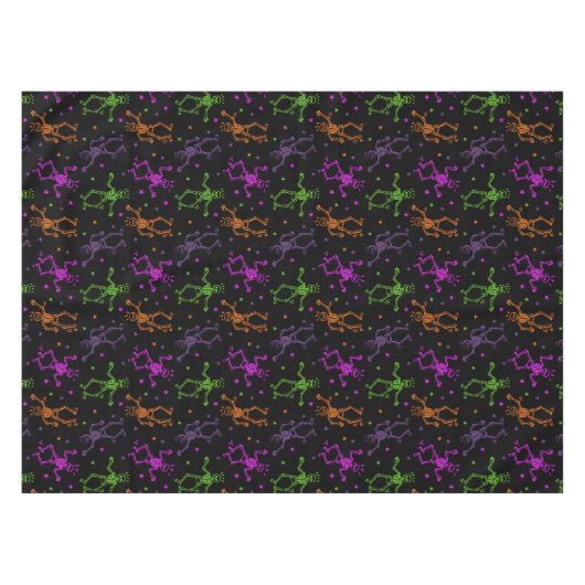 Halloween Dancing Skeletons Tafelkleed (Voorkant (Horizontaal))