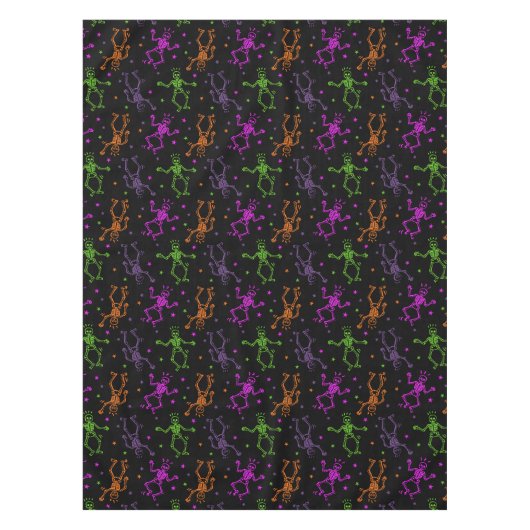 Halloween Dancing Skeletons Tafelkleed (Voorkant)