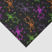 Halloween Dancing Skeletons Tissuepapier (Detail)
