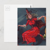 Halloween Dancing Witch Briefkaart (Voorkant / Achterkant)