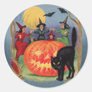 Halloween Dancing Witches Sticker