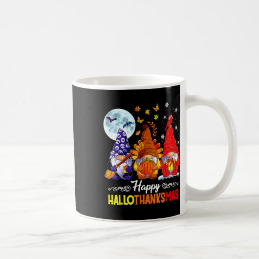 Halloween Dankdag Kerst Merry Hallothanks Koffiemok (Rechts)