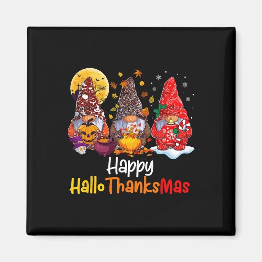 Halloween Dankdag Kerst Merry Hallothanks Magneet (Voorkant)
