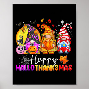Halloween Dankdag Kerst Merry Hallothanks Poster