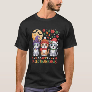 Halloween Dankdag Kerstmis Gelukkig HalloDank T-shirt