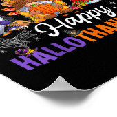 Halloween Dankdag Kerstmis Gelukkig Hallothanks Poster (Hoek)