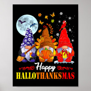 Halloween Dankdag Kerstmis Gelukkig Hallothanks Poster