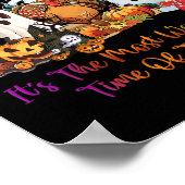 Halloween Dankdag Kerstmis Gelukkig Hallothanks Poster (Hoek)