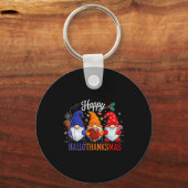 Halloween Dankdag Kerstmis Gelukkig Hallothanks Sleutelhanger (Voorkant)