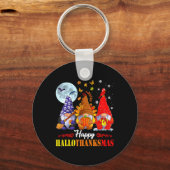 Halloween Dankdag Kerstmis Gelukkig Hallothanks Sleutelhanger (Voorkant)
