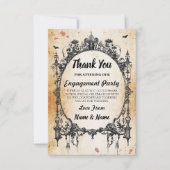 Halloween Dankjewel Trouw Gotische Frame Kaart (Voorkant)