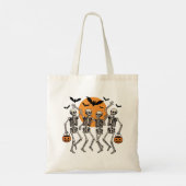 Halloween Dansend Skelet Dans Pompoen Tote Bag (Achterkant)