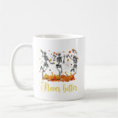 Halloween dansend skelet nooit beter pompoen koffiemok (Links)