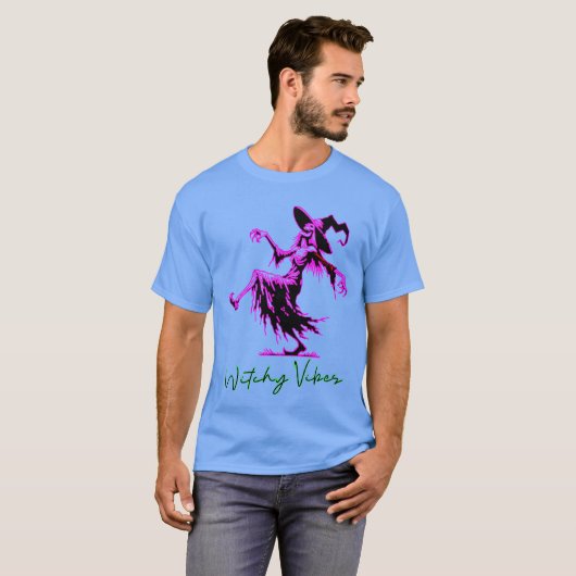 Halloween dansende heks t-shirt (Voorkant volledig)