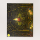 Halloween dansende heksenpuzzel legpuzzel (Verticaal)