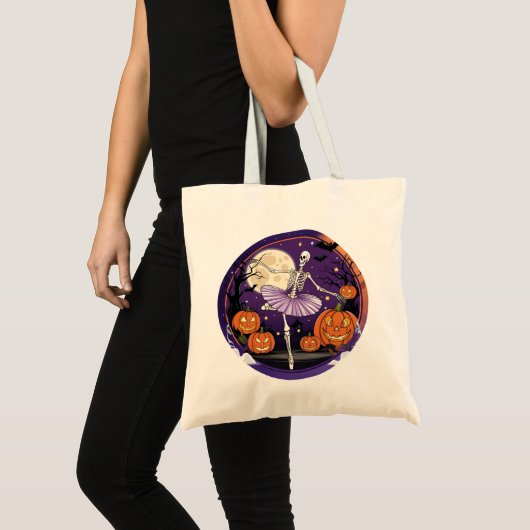 Halloween dansende skelet ,beste Halloween cadeau Tote Bag (Voorkant (product))
