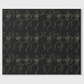 Halloween Dansende Skeletten Cadeaupapier (Vlak)