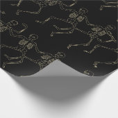 Halloween Dansende Skeletten Cadeaupapier (Hoek)