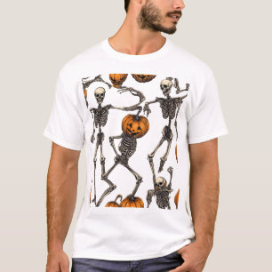 Halloween dansende skeletten t-shirt