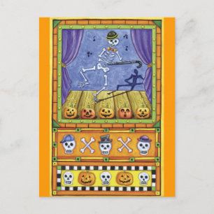 Halloween Danskeleton Briefkaart