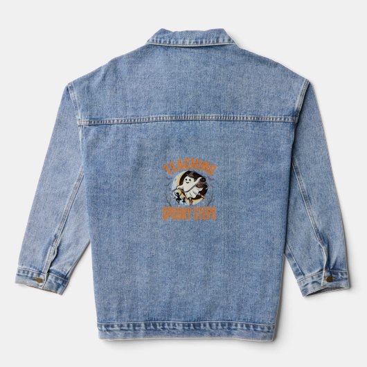 Halloween Dansleraar Griezelige Stappen Denim Jacket (Achterkant)