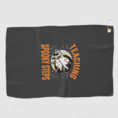 Halloween Dansleraar Spookstappen Golfhanddoek (Horizontaal)