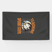 Halloween Dansleraar Spookstappen Spandoek (Horizontaal)