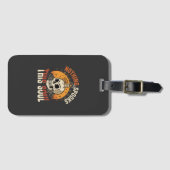 Halloween Dappere Skelet Nacht Bagagelabel (Voorkant (horizontaal))