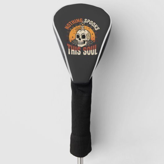 Halloween Dappere Skelet Nacht Golfheadcover (Voorkant)