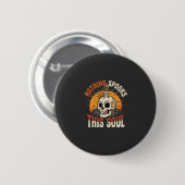 Halloween Dappere Skelet Nacht Ronde Button 5,7 Cm (Voorkant /achterkant)