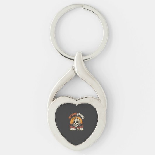 Halloween Dappere Skelet Nacht Sleutelhanger (Voorkant)