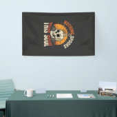Halloween Dappere Skelet Nacht Spandoek (Beurs)