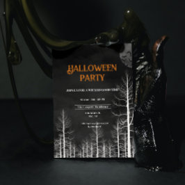 Halloween Dark Bossen Party Kaart