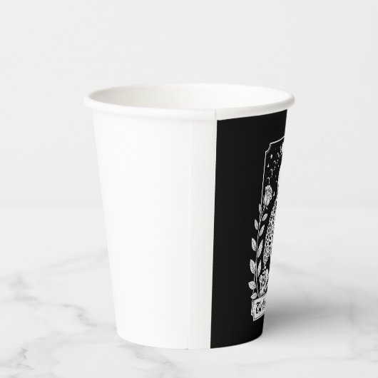 Halloween Dark Gothic Skeleton Overthinker Papieren Bekers (Rechts)