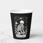 Halloween Dark Gothic Skeleton Overthinker Papieren Bekers (Voorkant)