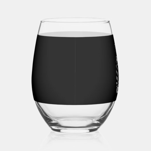 Halloween Dark Gothic Skeleton Overthinker Wijnglas Zonder Voet (Rechts)