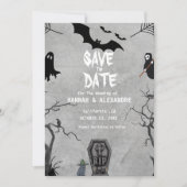 Halloween Dark Moody Gothic Bruiloft Save The Date (Voorkant)