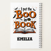 Halloween Day Custom Name Notitieboek voor schrijv (Achterkant)