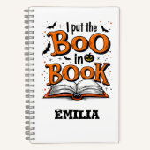 Halloween Day Custom Name Notitieboek voor schrijv (Voorkant)