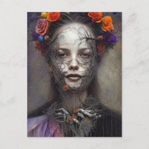 Halloween Day of the Dead Goddess Briefkaart