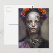 Halloween Day of the Dead Goddess Briefkaart (Voorkant / Achterkant)
