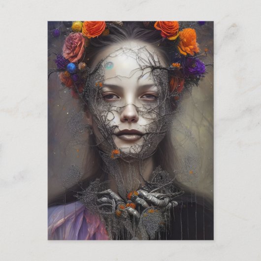 Halloween Day of the Dead Goddess Briefkaart (Voorkant)